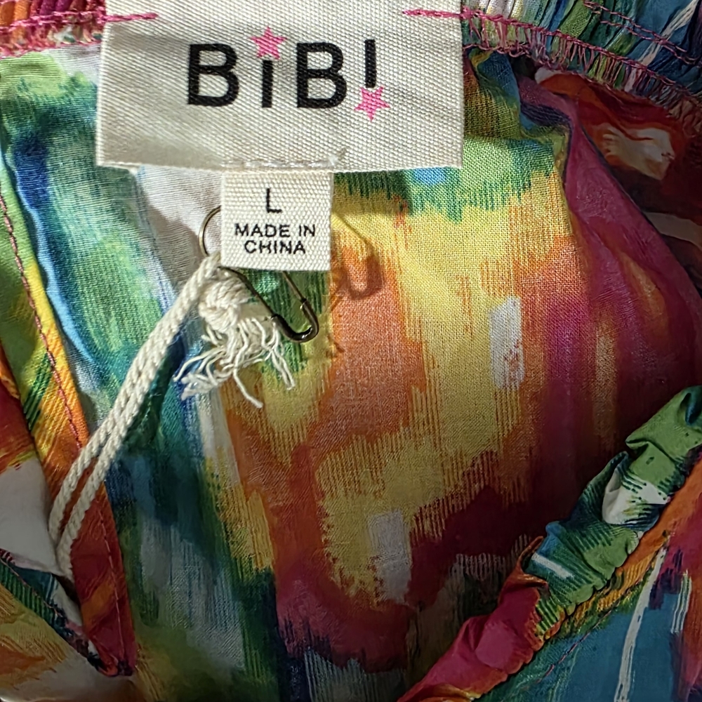Colorful Ruffle Sleeve Women's Top - Picture 5 of 9